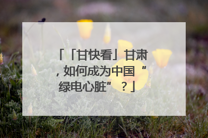 「甘快看」甘肃，如何成为中国“绿电心脏”？