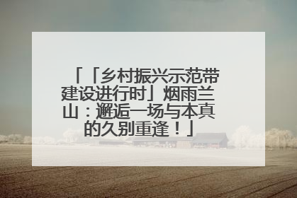 「乡村振兴示范带建设进行时」烟雨兰山：邂逅一场与本真的久别重逢！