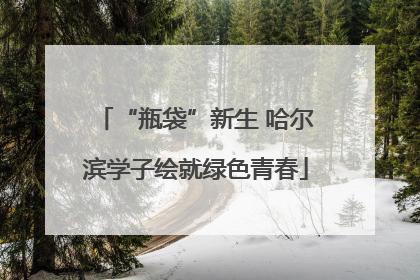 “瓶袋”新生 哈尔滨学子绘就绿色青春