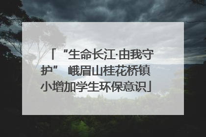 “生命长江·由我守护” 峨眉山桂花桥镇小增加学生环保意识