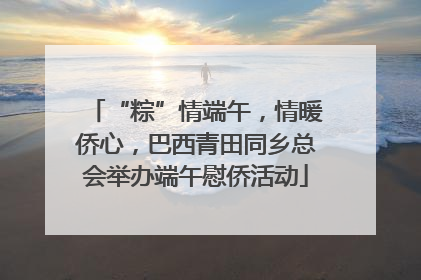 “粽”情端午，情暖侨心，巴西青田同乡总会举办端午慰侨活动