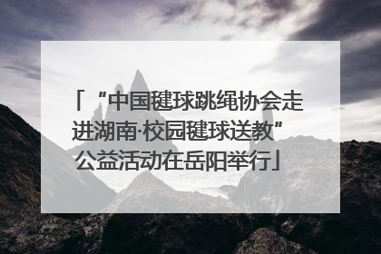 “中国毽球跳绳协会走进湖南·校园毽球送教”公益活动在岳阳举行