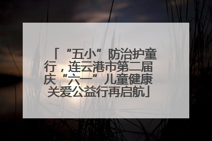 “五小”防治护童行，连云港市第二届庆“六一”儿童健康关爱公益行再启航