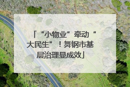 “小物业”牵动“大民生”！舞钢市基层治理显成效