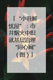 “小巷解忧屋”：市井烟火中织就基层治理“同心网”（图）