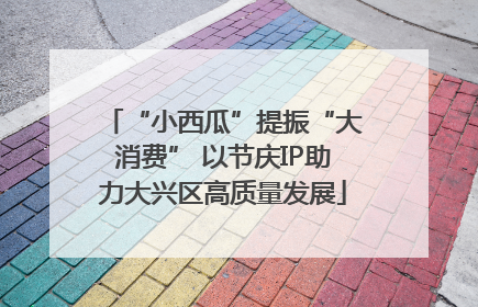 “小西瓜”提振“大消费” 以节庆IP助力大兴区高质量发展