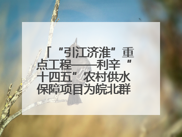 “引江济淮”重点工程——利辛“十四五”农村供水保障项目为皖北群众送来优质“引调水”