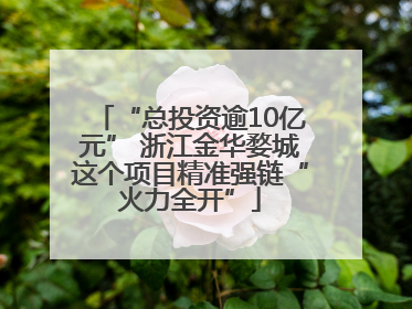 “总投资逾10亿元” 浙江金华婺城这个项目精准强链“火力全开”