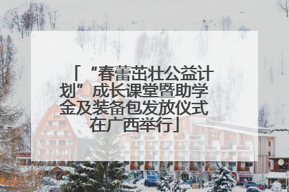 “春蕾茁壮公益计划”成长课堂暨助学金及装备包发放仪式在广西举行