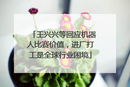 王兴兴等回应机器人比赛价值，进厂打工是全球行业困境