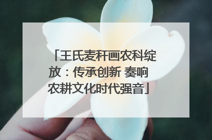 王氏麦秆画农科绽放：传承创新 奏响农耕文化时代强音