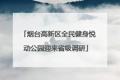 烟台高新区全民健身悦动公园迎来省级调研
