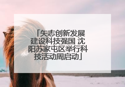 矢志创新发展 建设科技强国 沈阳苏家屯区举行科技活动周启动