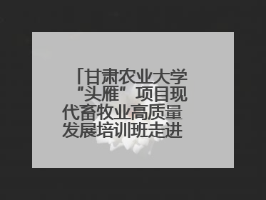 甘肃农业大学“头雁”项目现代畜牧业高质量发展培训班走进榆林榆阳区