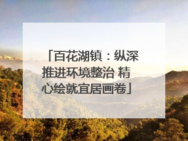 百花湖镇：纵深推进环境整治 精心绘就宜居画卷