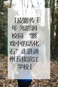 皮影传千年 光影润校园 “影戏中的活化石”走进通州五接滨江学校