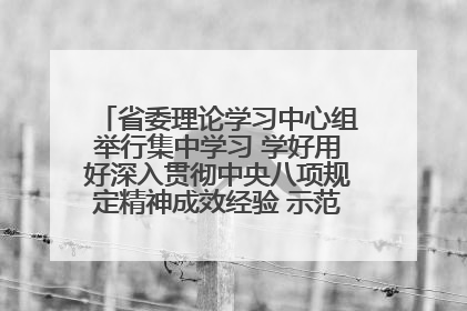省委理论学习中心组举行集中学习 学好用好深入贯彻中央八项规定精神成效经验 示范带头持续推动全省学习教育走深走实