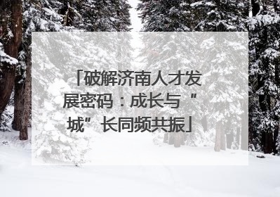 破解济南人才发展密码：成长与“城”长同频共振