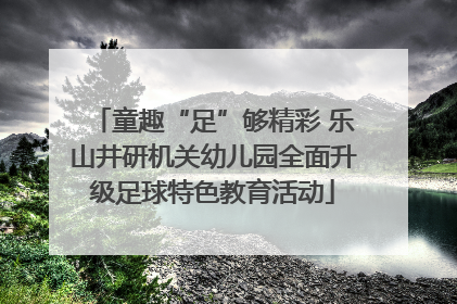 童趣“足”够精彩 乐山井研机关幼儿园全面升级足球特色教育活动