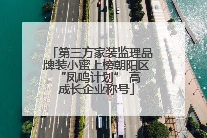 第三方家装监理品牌装小蜜上榜朝阳区 “凤鸣计划” 高成长企业称号