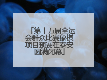 第十五届全运会群众比赛象棋项目预赛在泰安圆满闭幕