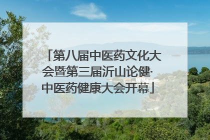 第八届中医药文化大会暨第三届沂山论健·中医药健康大会开幕