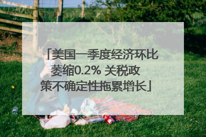 美国一季度经济环比萎缩0.2% 关税政策不确定性拖累增长