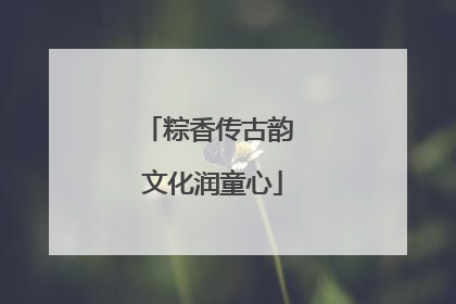 粽香传古韵 文化润童心