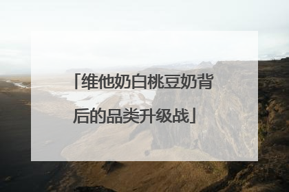 维他奶白桃豆奶背后的品类升级战