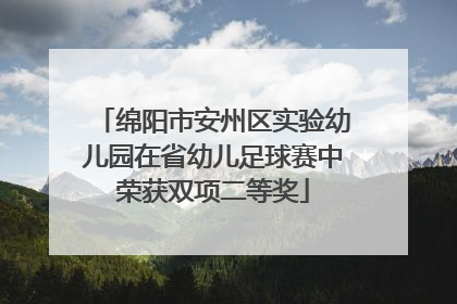 绵阳市安州区实验幼儿园在省幼儿足球赛中荣获双项二等奖