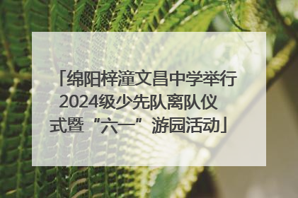 绵阳梓潼文昌中学举行2024级少先队离队仪式暨“六一”游园活动