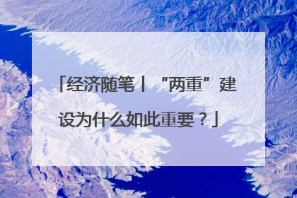 经济随笔丨“两重”建设为什么如此重要？