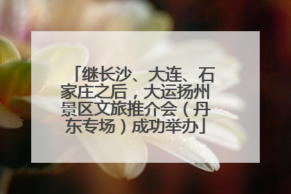 继长沙、大连、石家庄之后，大运扬州景区文旅推介会（丹东专场）成功举办