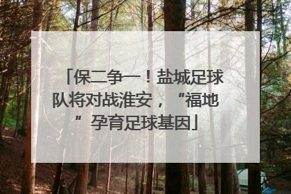 保二争一！盐城足球队将对战淮安，“福地”孕育足球基因