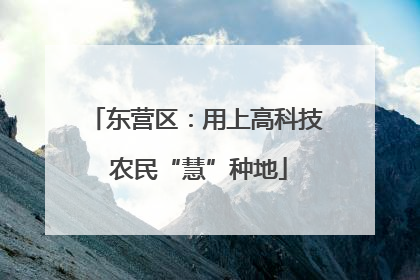 东营区：用上高科技 农民“慧”种地
