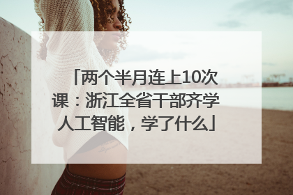两个半月连上10次课：浙江全省干部齐学人工智能，学了什么
