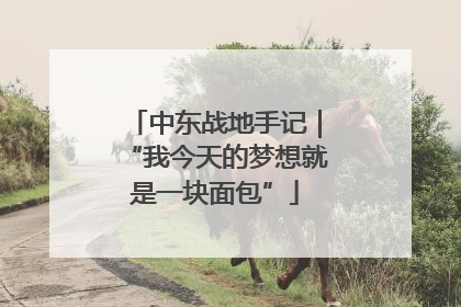 中东战地手记｜“我今天的梦想就是一块面包”