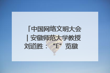 中国网络文明大会｜安徽师范大学教授刘道胜：“E”览徽风，构筑中华民族共有精神家园