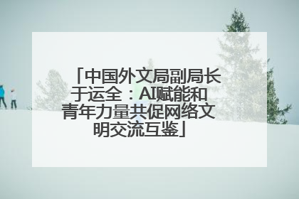 中国外文局副局长于运全：AI赋能和青年力量共促网络文明交流互鉴