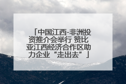 中国江西-非洲投资推介会举行 赞比亚江西经济合作区助力企业“走出去”