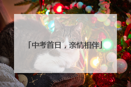 中考首日，亲情相伴