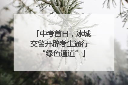 中考首日，冰城交警开辟考生通行“绿色通道”