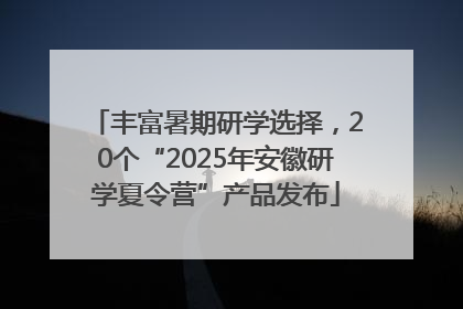 丰富暑期研学选择，20个“2025年安徽研学夏令营”产品发布