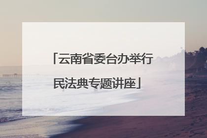 云南省委台办举行民法典专题讲座