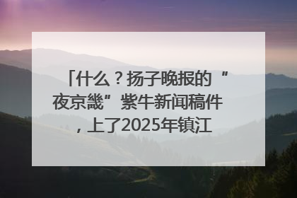 什么？扬子晚报的“夜京畿”紫牛新闻稿件，上了2025年镇江中考模拟卷！