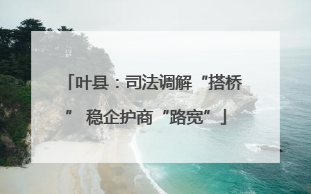 叶县：司法调解“搭桥” 稳企护商“路宽”