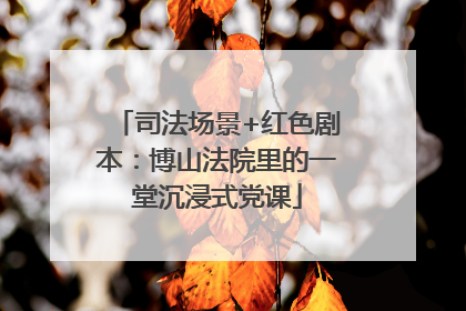 司法场景+红色剧本：博山法院里的一堂沉浸式党课