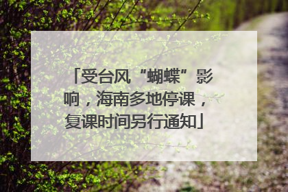 受台风“蝴蝶”影响，海南多地停课，复课时间另行通知