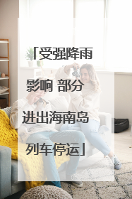 受强降雨影响 部分进出海南岛列车停运