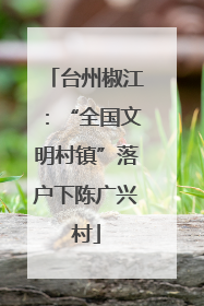 台州椒江：“全国文明村镇”落户下陈广兴村